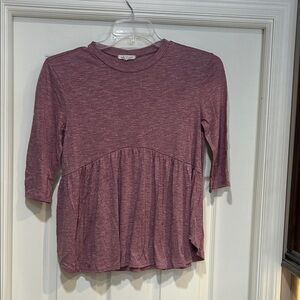 Cedar & GOLD Women's Mauve Peplum Top